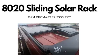 8020 Sliding Solar Rack Ram Promaster 3500 Extended