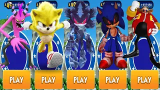 Sonic Dash - Sonic.EXE vs Mephiles the Dark vs Movie Super Sonic defeat All Bosses Eggman Zazz