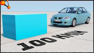 DEFORMABLE BARRIER vs CARS! 150 Km/H CRASH TEST! - BeamNg Drive