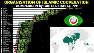 Richest Islamic countries by Gdp per capita, ppp 1980-2028