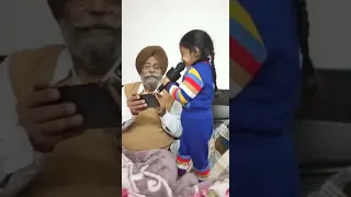 Sehaj with her Nanu | Practice Session | Mukhwinder Singh | Sehaj Kaur | Sehaj Records