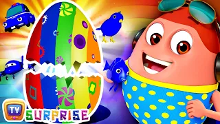 Kids play in HUGE Gumball Machine, Ball Pit with Surprise Eggs to Learn Color Blue | ChuChu TV