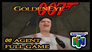 GoldenEye 007 (N64) - 00 Agent - Full Game Playthrough - Real N64 Capture