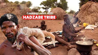 Hadza Tribe: How Women Cook Meat For Lunch. It Will Surprise You | african village life Part 3