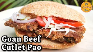 Tasty Goan Beef Cutlet Pao Recipe | How to make Authentic Goan Beef Cutlet Pao | Goan Street Food