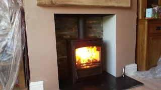 Fireline stove, installation of Fireplace and Wood Burning stove - timelapse