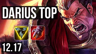 DARIUS vs YORICK (TOP) | 10/0/0, 1000+ games, Legendary | KR Master | 12.17