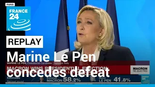 REPLAY - French election: Far-right candidate Marine Le Pen concedes defeat • FRANCE 24 English