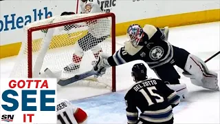 Gotta See It: Joonas Korpisalo Robs Barkov With Insane Paddle Save