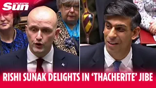 Rishi Sunak delights in hitting back at SNP 'Thacherite' jibe