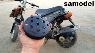 Lightened the clutch bell on a Honda Dio scooter