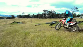 Tim Coleman 360 pivot off a log Enduro Bike