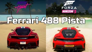 Need For Speed Heat vs Forza Horizon 5 - Ferrari 488 Pista -  Sound & Speed Comparison