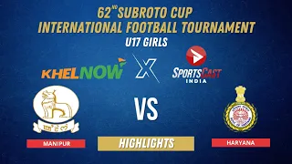 Subroto Cup 2023 U-17 Junior Girls Semifinal 1 | Manipur vs Haryana Highlights ft. free kick goal