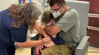 Little Girl Cries During Her Flu Shot!