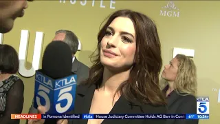 KTLA is at "The Hustle" Premiere