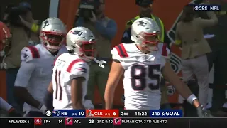 Bailey Zappe finds Tyquan Thornton for a touchdown - Patriots vs Browns