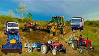 Pulling Power Test My Tractors Sonalika 60 Rx Eicher 485 Mahindra Arjun NOVO 605 Di 4wd Eicher #jcb