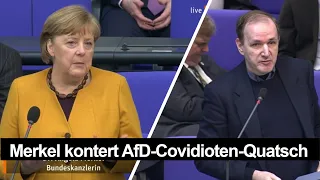 Merkel kontert AfD-Covidioten-Quatsch