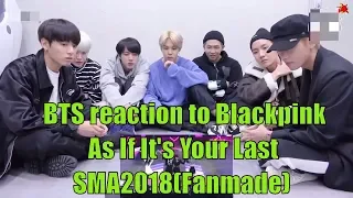 Bts reaction to Blackpink As If It's Your Last Video @SMA2018 (Fanmade)