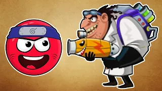 Несносный КРАСНЫЙ ШАР ниндзя спасает принцессу #9. Босс. ИГРА Red Ball 4 ninja на Игрули TV