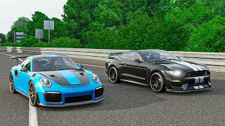 Forza 7 Drag race: Ford Shelby GT350R(810hp) vs Porsche 911 GT2 RS