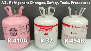 A2L Refrigerants R-454B and R-32 Explained! Bottles, Changes, Rules, Tools!