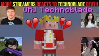 💔Streamers and Youtubers REACTS to Technoblade DEATH   emotional R I P TECHNOBLADE 💔 dream vods