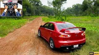 Forza Horizon 5: Mitsubishi Evo X Gameplay with Logitech G29 Steering Wheel 4k