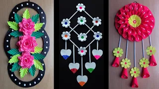 3 Beautiful Paper Flower Wall Hanging Ideas | Wall Decor Ideas | Paper Crafts