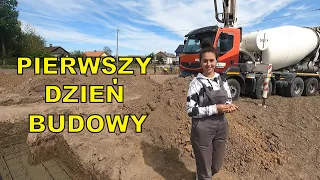 PIERWSZY DZIEŃ PRAC BUDOWLANYCH - KOPIEMY I ZALEWAMY FUNDAMENTY |AgroLovers Buduje