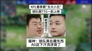 KPL春季赛“五大小丑”，狼队跟TTG一起上榜，猫神：狼队在藏东西 | 王者 | 王者荣耀 | 2024KPL春季赛