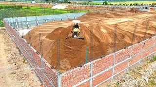 Good Project Filling Sand In The Fence By 25 Ton Dump Truck Vs 5 Ton Dump Truck Unloading Dirt