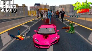 GTA 4 CAR CRASHES WITH REAL ZOMBIE