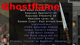 D2R Unique Items - Ghostflame (Legend Spike)