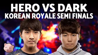 HERO vs DARK: Clash of the Chaos Masters! | Korean Royale Semi Finals (Bo5 PvZ) - StarCraft 2