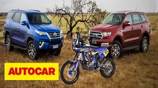 Ford Endeavour vs Toyota Fortuner Comparison Test & Sherco TVS Racing Feature | Autocar Ep 55