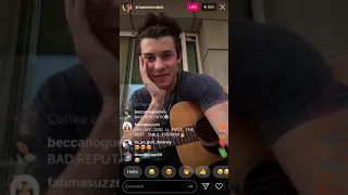 Shawn Mendes instagram livestream 7/3/18