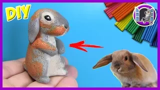 КРОЛИК ЭЛЬЗА 🐰 ЭЛЛИ ДИ ПЕТС - ЛЕПИМ ИЗ ПЛАСТИЛИНА | Elli Di Pets