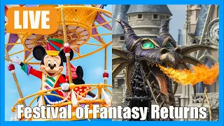 🔴 Live: Festival of Fantasy Parade Returns to Magic Kingdom! - Walt Disney World Livestream
