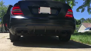 6.2L AMG V8 exhaust start up and idle | Mercedes C63