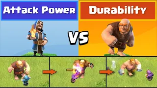 Every Level Wizard VS Every Level Giant | Clash of Clans