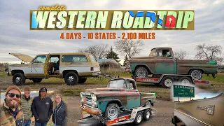 4 DAYS | 10 STATES | 2,100 MILES | Western Roadtrip Rescue of a '59 Apache with a '76 K20 Suburban!