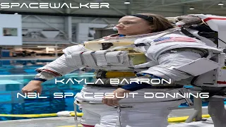 Kayla Barron NBL Spacesuit Donning