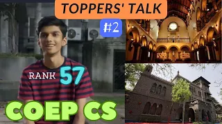 Toppers' Talk 2! | mhtcet 2023 | coep | coep cs