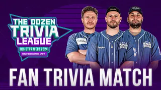 Booze Ponies vs. The Dozen Fan Team | All-Star Week 2024 - The Dozen Trivia League