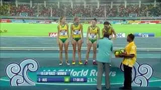 4 x 1500m W Kenya WR 16:33.58 / Australia AR 17:08.65