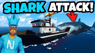 Crab Boat ATTACKED BY SHARK | Stormworks Multiplayer Sinking Ship