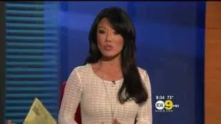 Sharon Tay 2012/09/18 KCAL9 HD; White dress