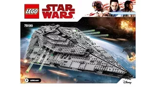 Lego 75190   Star Wars   First Order Star Destroyer   2017 Instructions